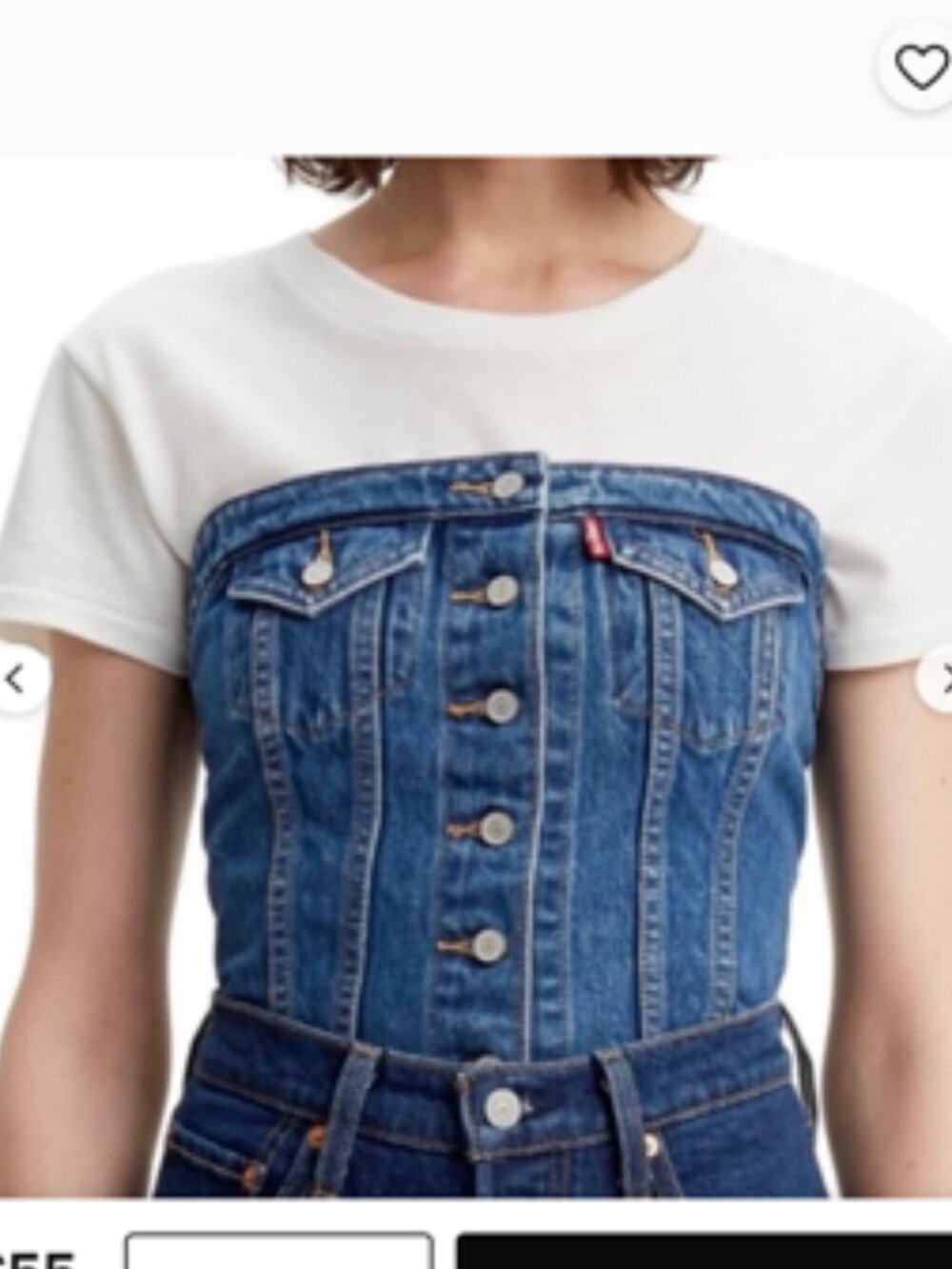 Levi's X Free People Denim Lace Up Corset Bustier Tank Top Small - Picture 10 of 10